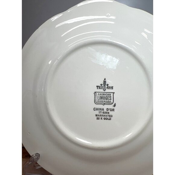 American Limoges Triumph China D Or Plate 22K Gold Made In USA Decorative Collec - Picture 3 of 3